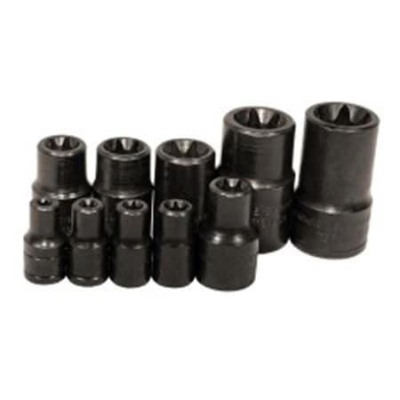 K-Tool International 1/4 in; 3/8 in Drive Socket Set, 10 pcs KTI22671